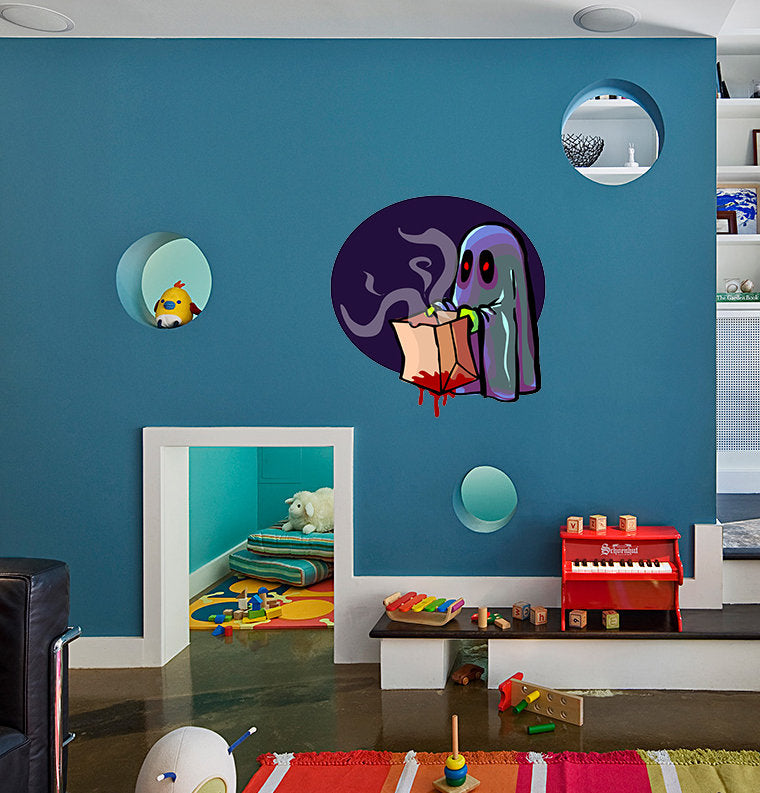 Evil Ghost Wall Decal, Evil Ghost Wall sticker, Evil Ghost wall decor