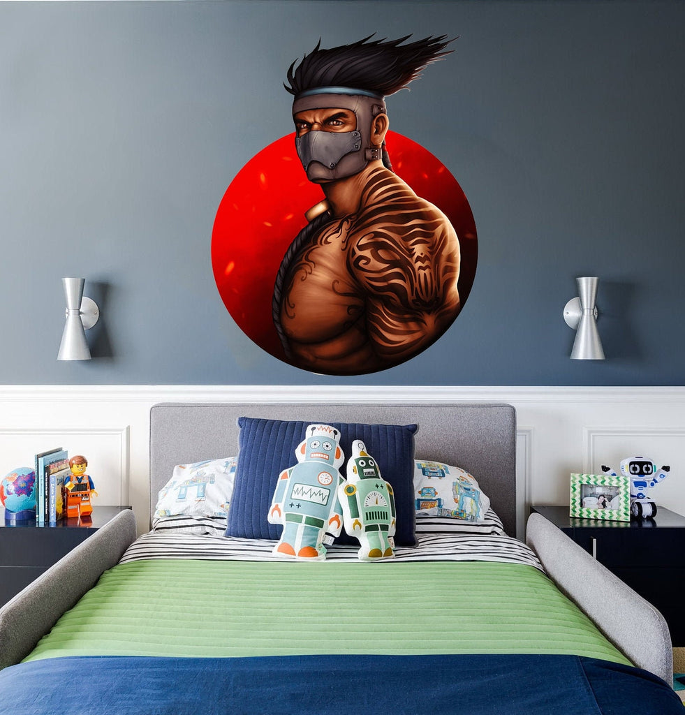 Fantasy Warrior decal, Anime sticker, anime decal, Anime Wall art