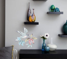 Load image into Gallery viewer, Bird and Flowers Wall Sticker, Bird Sticker, Bird Decal, Bird Wall Decor