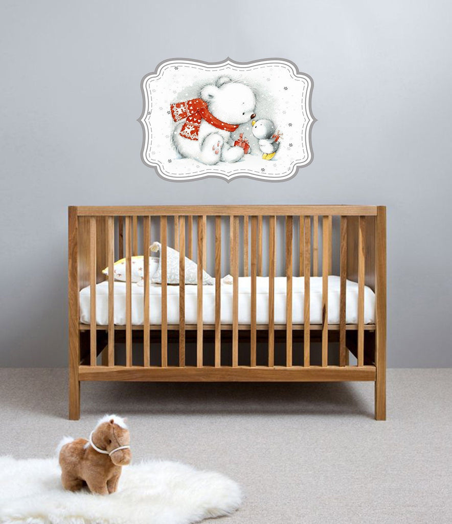 Polar Teddy Bear Decal, Polar Teddy Bear Sticker, Polar Teddy Bear Wall Decor