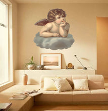 Load image into Gallery viewer, Cherub on a Cloud Decal, Cherub on a Cloud Sticker, Cherub on a Cloud Wall Decor