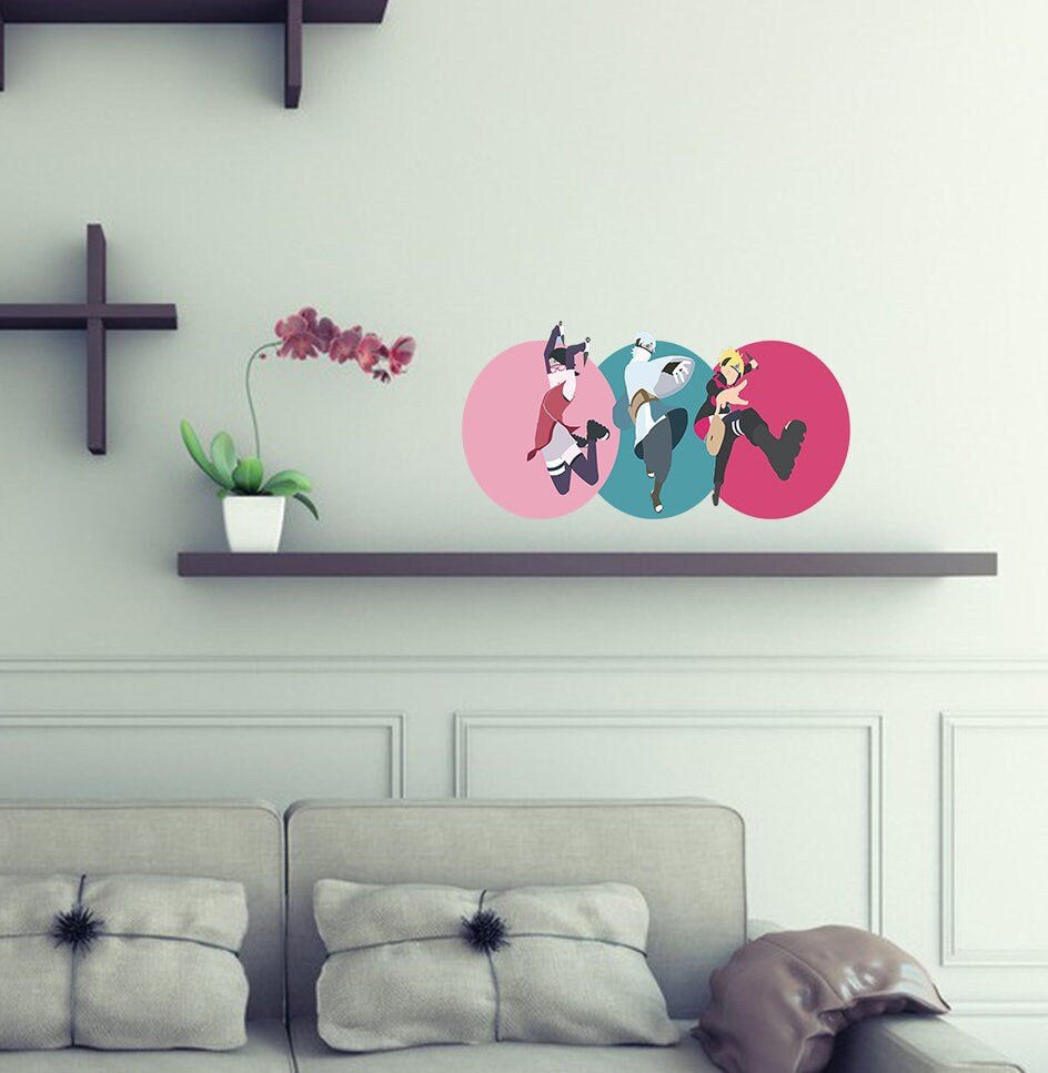 Anime Warriors Wall Decal, Anime Warriors Wall sticker, Anime Warriors wall decor