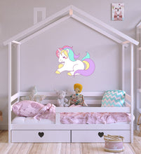 Load image into Gallery viewer, Rainbow Unicorn Wall Decal, Rainbow Unicorn Wall sticker, Rainbow Unicorn wall decor