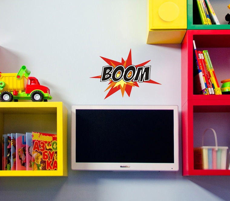 Boom Sticker, Boom Wall Decal, Boom Sign