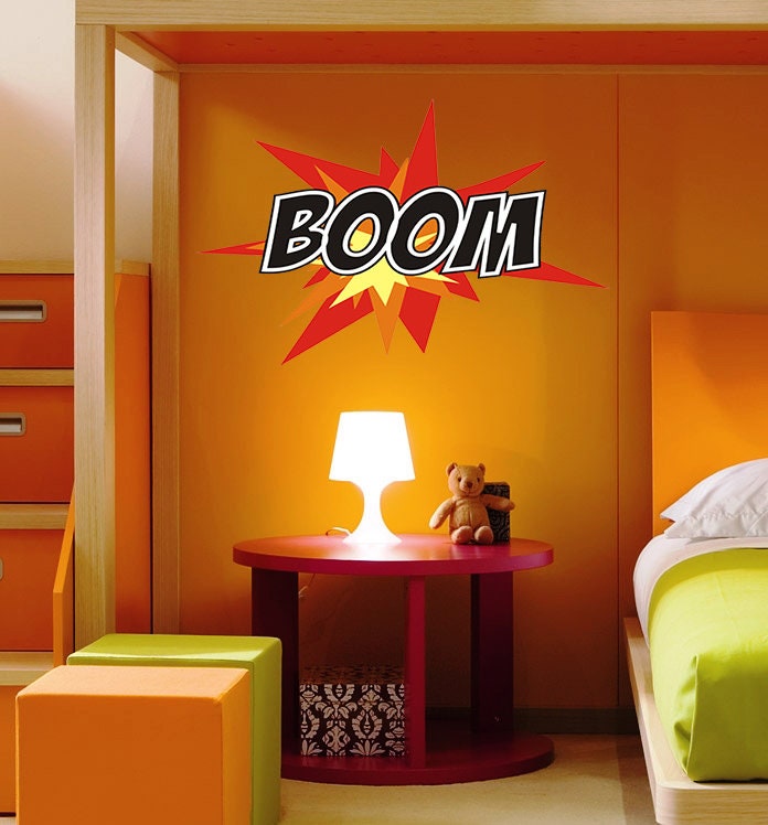 Boom Sticker, Boom Wall Decal, Boom Sign