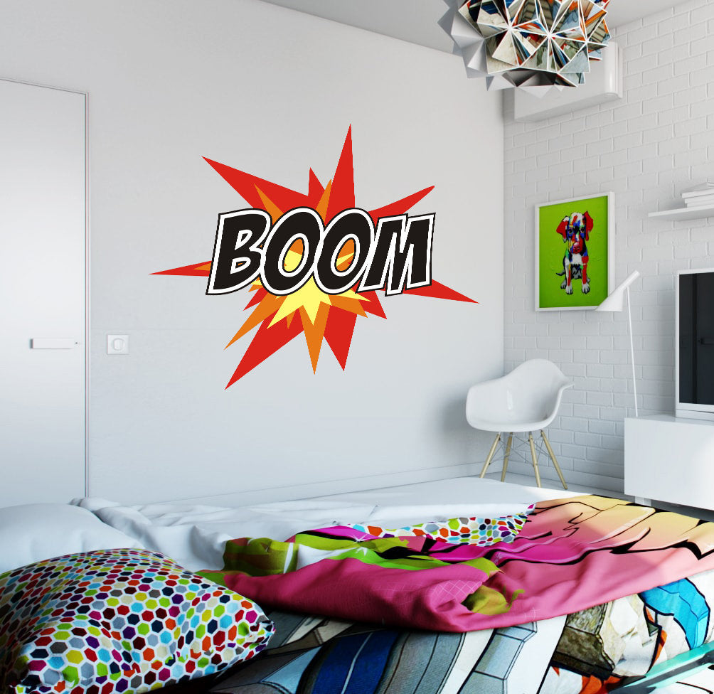 Boom Sticker, Boom Wall Decal, Boom Sign