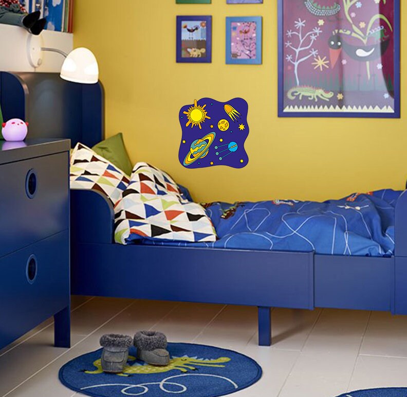 Nursery Galaxy Wall Decal, Galaxy Sticker, Boys Room Galaxy Wall Decor