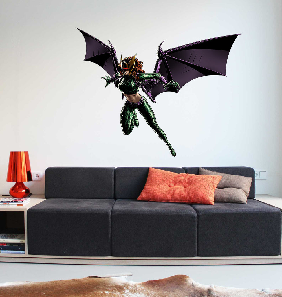 Bat Woman Wall Decal, Bat Woman Wall sticker, Bat Woman wall decor