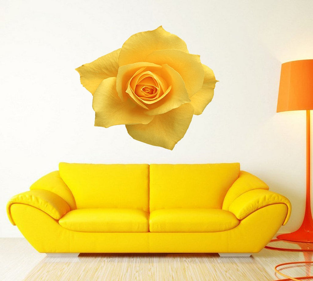Yellow rose Wall Decal, Yellow rose Wall sticker, Yellow rose wall decor