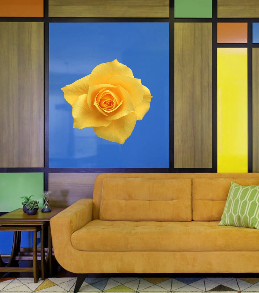 Yellow rose Wall Decal, Yellow rose Wall sticker, Yellow rose wall decor