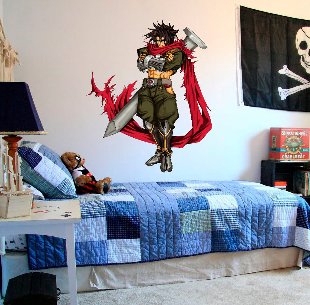 Anime Warrior Decal, Anime Warrior Sticker, Anime Warrior Wall Decor, Anime Warrior Decor