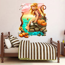 Load image into Gallery viewer, Mermaid Girl Wall Decal, Mermaid Girl Wall sticker, Mermaid Girl wall decor