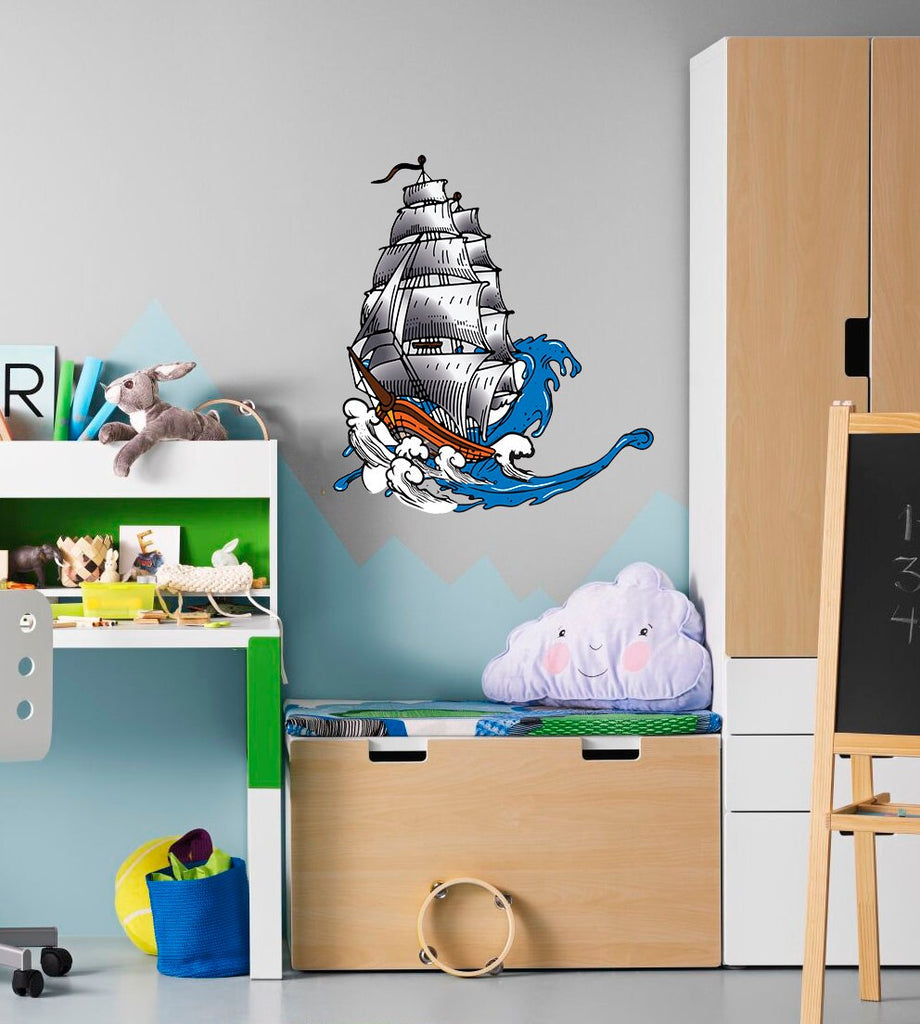 Ship Nursery Decal, Ship Nursery Sticker, Ship Nursery Wall Decor