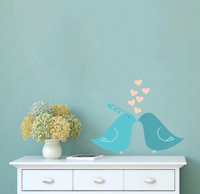 Birds Wall Decal, Love Wall Sticker, Birds wall Art, decor