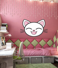 Load image into Gallery viewer, Anime Cat Decal, Anime Cat Sticker, Anime Cat Wall Decor