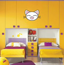Load image into Gallery viewer, Anime Cat Decal, Anime Cat Sticker, Anime Cat Wall Decor