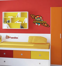 Load image into Gallery viewer, Superhero Planet Wall Decal, Superhero Planet Wall sticker, Superhero Planet wall decor