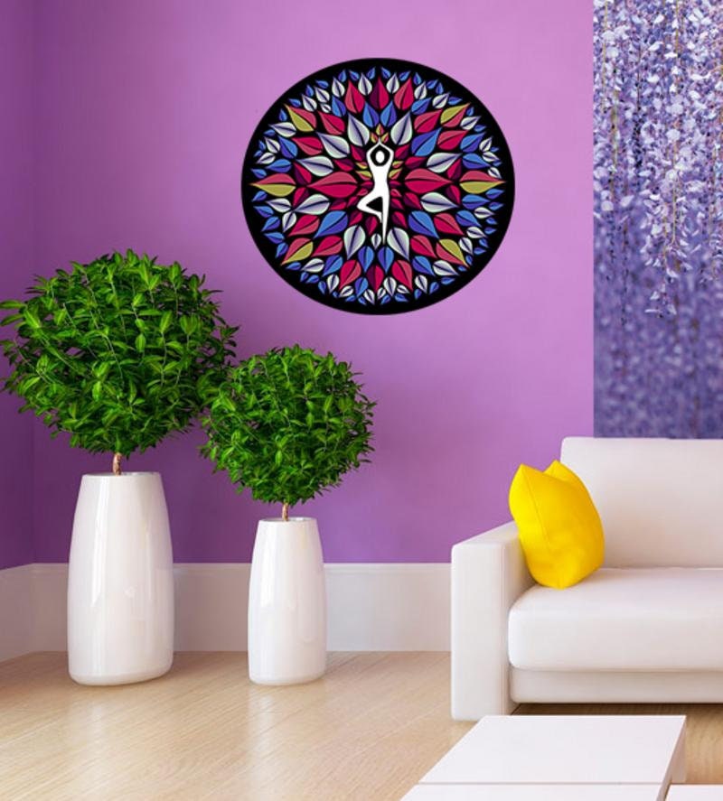 Yoga Mandala Sticker, Yoga Mandala Decal, Yoga Mandala Wall Art
