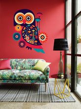 Load image into Gallery viewer, Boho Owl Wall Decal, Boho Owl Wall sticker, Boho Owl wall decor
