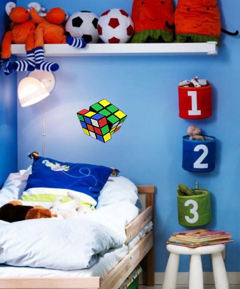 Rubik's Cube Wall Decal, Rubik's Cube Wall sticker, Rubik's Cube wall decor