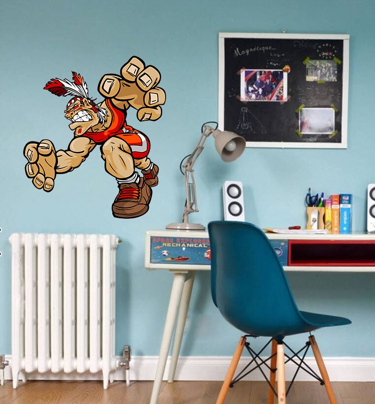 Indian Warrior Decal, Indian Warrior Sticker, Indian Warrior Wall Decor