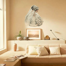 Load image into Gallery viewer, Vintage Bride Wall Decal, Vintage Bride Wall sticker, Vintage Bride wall decor