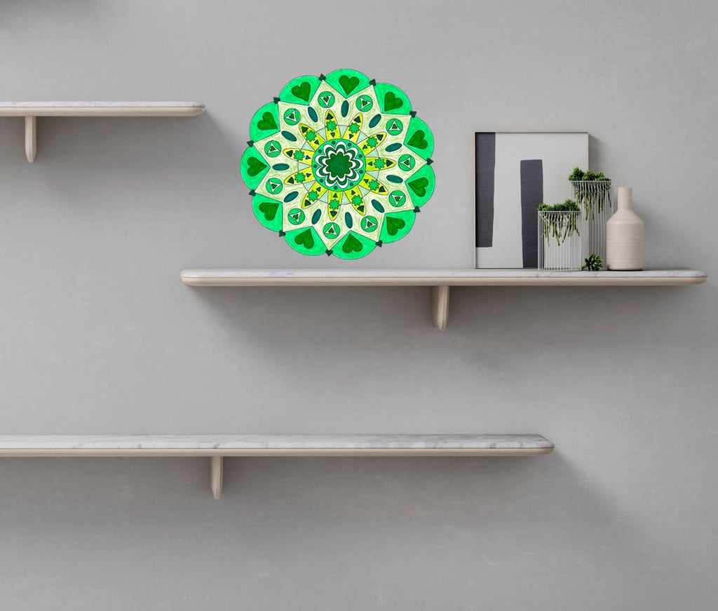 Mandala Heart Wall Decal, Mandala Heart Wall sticker, Mandala Heart wall decor