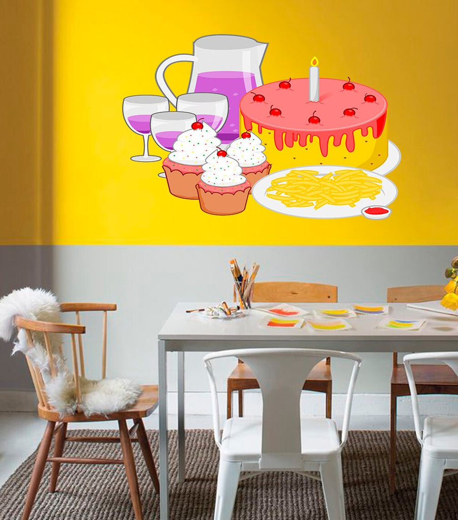 Cake Cupcake Wall Decal, Cake Cupcake Wall sticker, Cake Cupcake wall decor