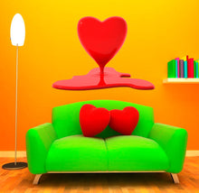Load image into Gallery viewer, Painted Heart Decal, Painted Heart Sticker, Painted Heart Wall Decor