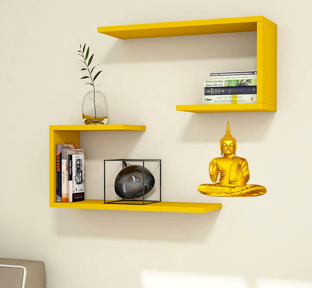Golden Buddha Sticker, Golden Buddha Wall Decal, Golden Buddha Wall Decor