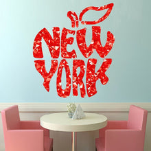 Load image into Gallery viewer, New York Apple Wall Decal, New York Apple Wall sticker, New York Apple wall decor