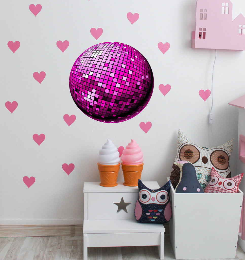 Disco ball Wall Decal, Disco ball Wall sticker, Disco ball wall decor
