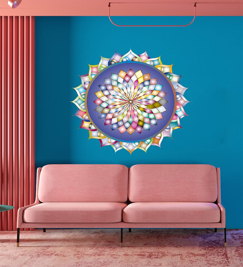 Multifaceted Mandala Wall Decal, Multifaceted Mandala Wall sticker, Multifaceted Mandala wall decor