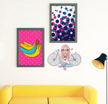 Load image into Gallery viewer, Girl and Bike Decal, Girl and Bike Sticker, Girl and Bike Wall Art