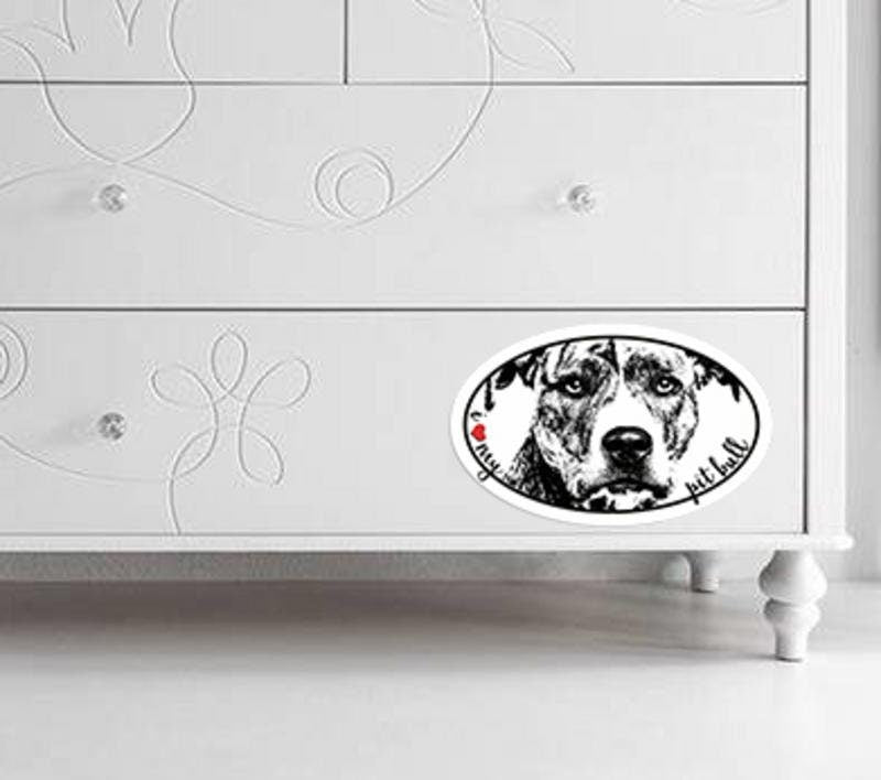 Pitbull Sticker, Pitbull Decal, Love my Pitbull Wall Decor