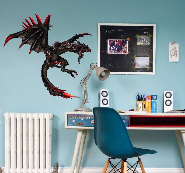 Fantasy Dragon Sticker, Fantasy Dragon Decal, Fantasy Dragon Wall Decor