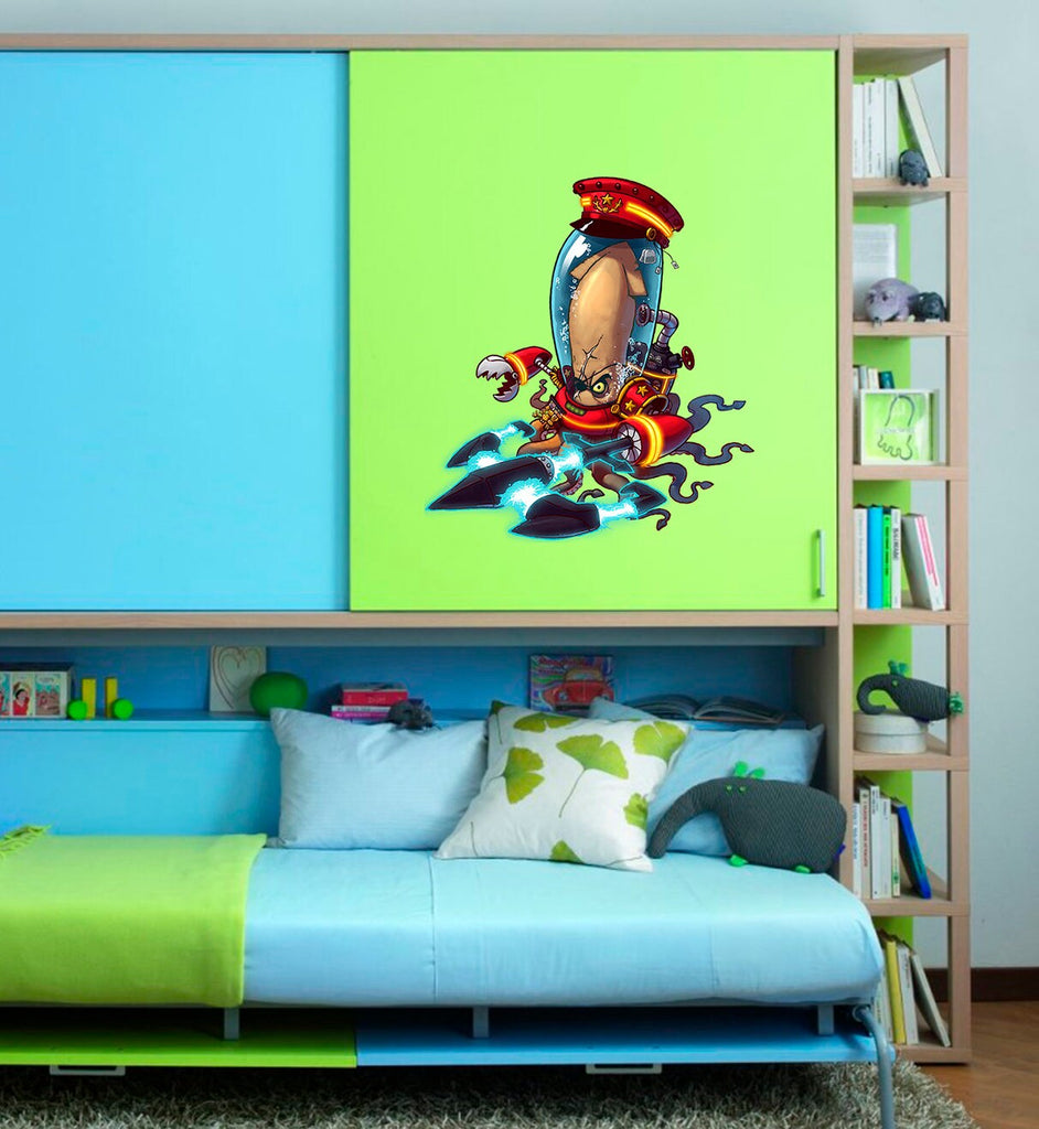 Space Octopus Decal, Space Octopus Sticker, Space Octopus Wall Decor