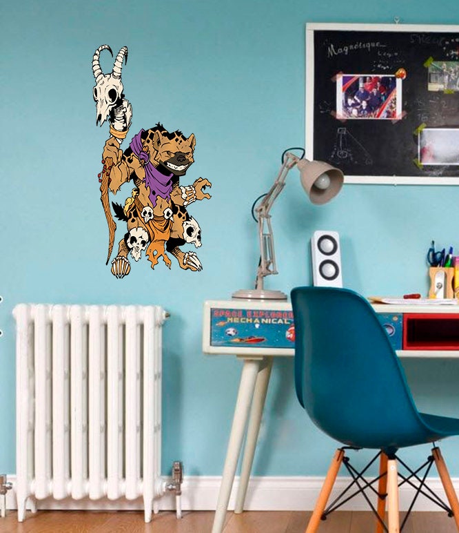 Fantasy Hyena Decal, Fantasy Hyena Sticker, Fantasy Hyena Wall Decor