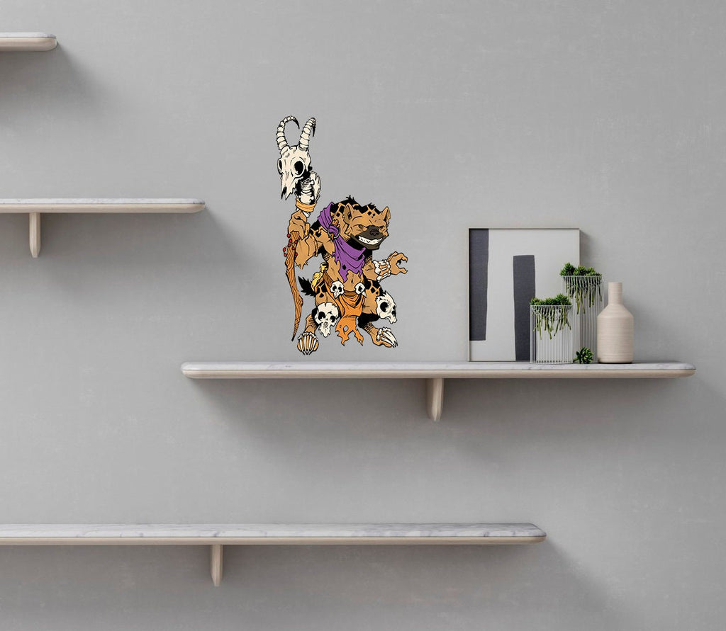 Fantasy Hyena Decal, Fantasy Hyena Sticker, Fantasy Hyena Wall Decor