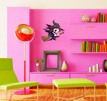 Load image into Gallery viewer, Baby Witch Decal, Baby Witch Nursery Sticker, Baby Witch Nursery Wall Decor