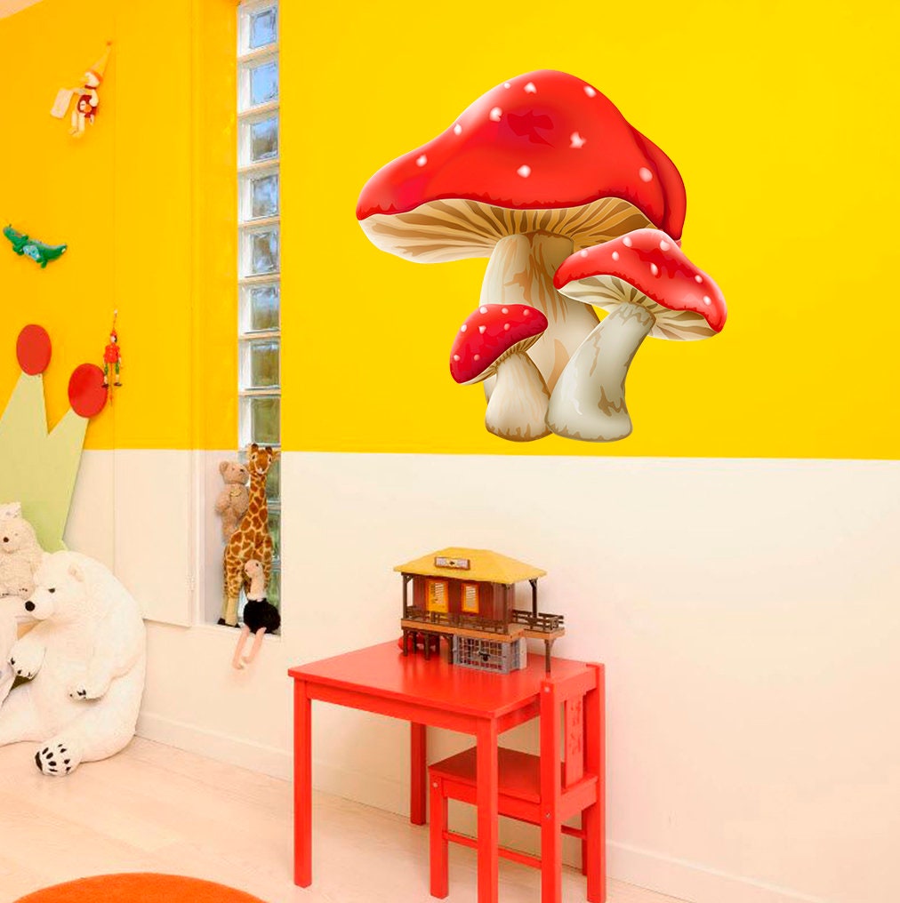 Fly Agaric Wall Decal, Fly Agaric Wall sticker, Fly Agaric wall decor