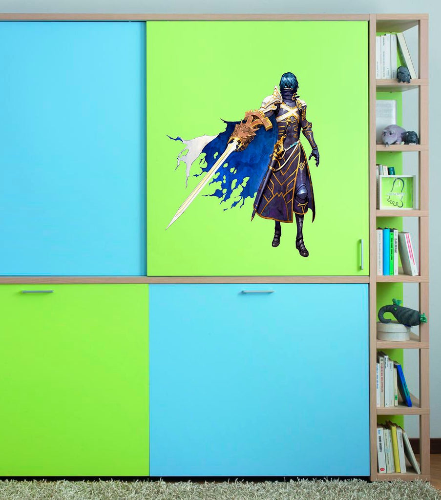Anime Paladin Decal, Anime Paladin Sticker, Anime Paladin Wall Decor