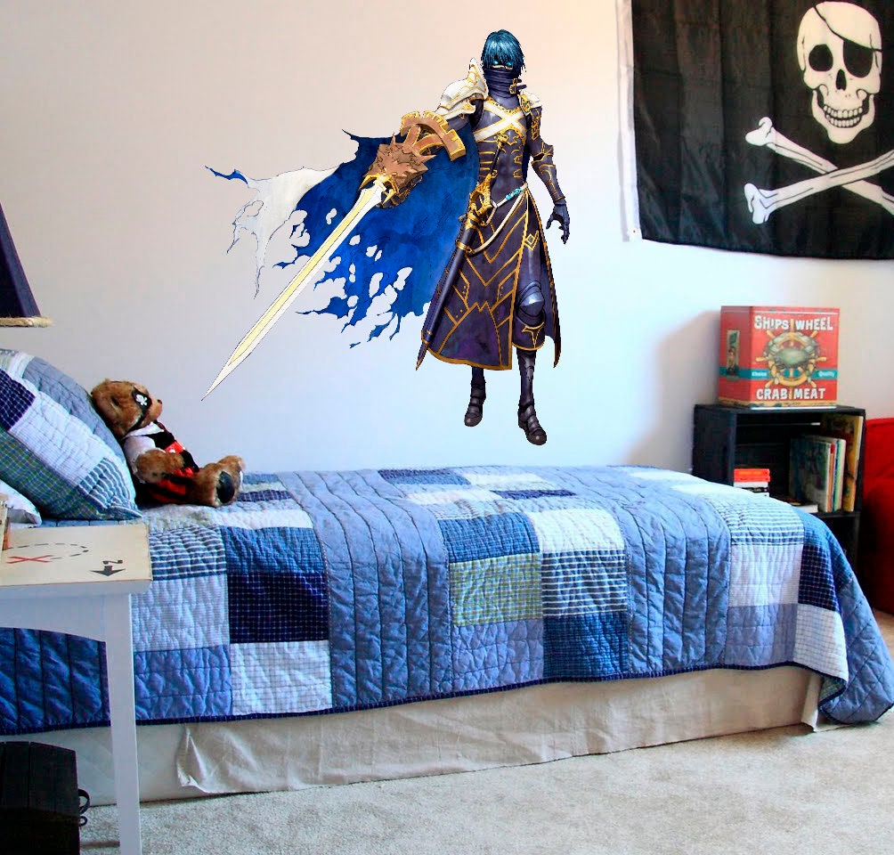 Anime Paladin Decal, Anime Paladin Sticker, Anime Paladin Wall Decor