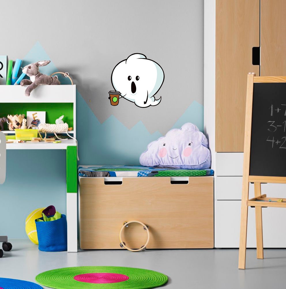 Baby Ghost Decal, Baby Ghost Sticker, Baby Ghost Wall Decor