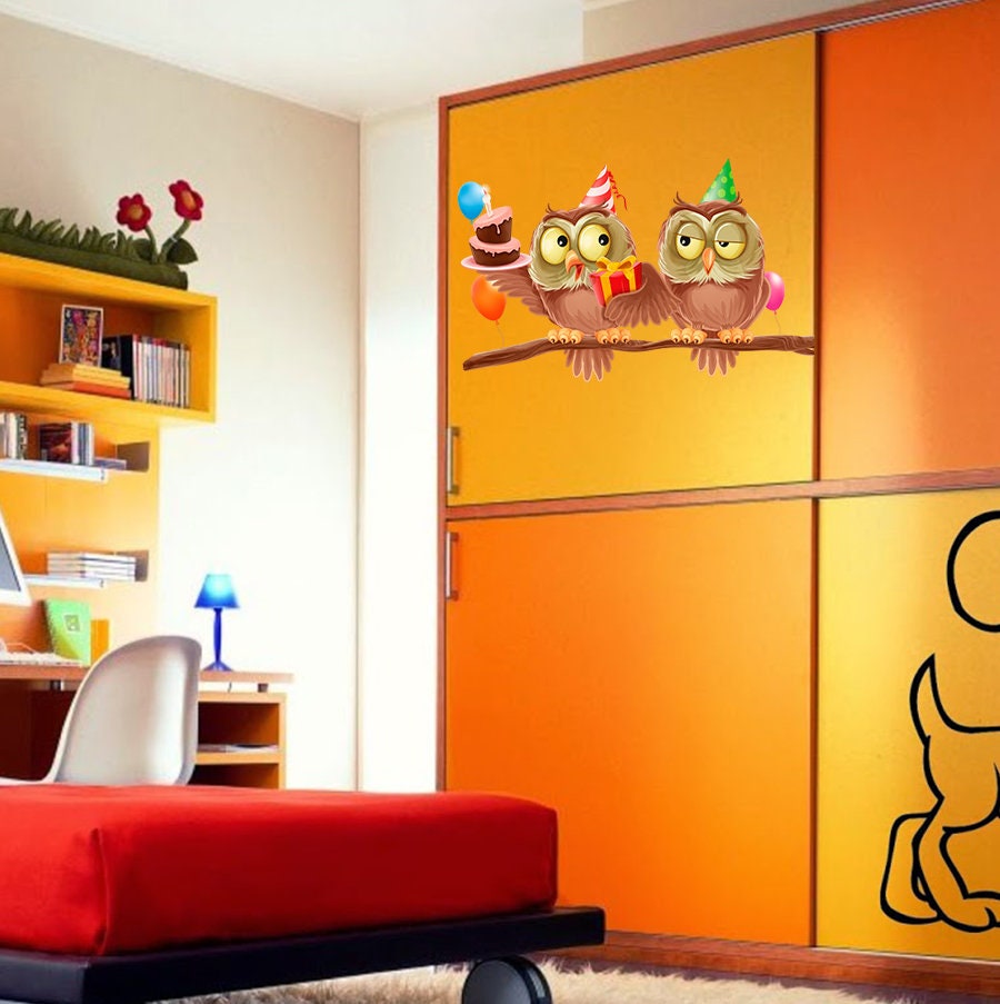 Nursery Owls Decal, Nursery Owls Sticker, Nursery Owls Decor
