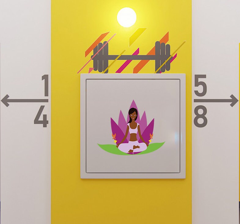 Yoga Meditation Girl Wall Decal, Yoga Meditation Girl Wall sticker, Yoga Meditation Girl wall decor