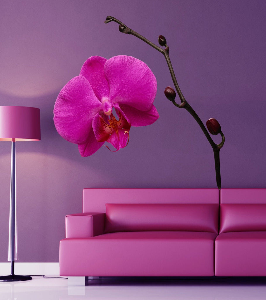 Pink Orchid Decal, Pink Orchid Sticker, Pink Orchid Wall Decal