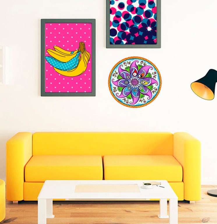 Yin Yang Mandala Decal, Yin Yang Mandala Sticker, Yin Yang Mandala Decor