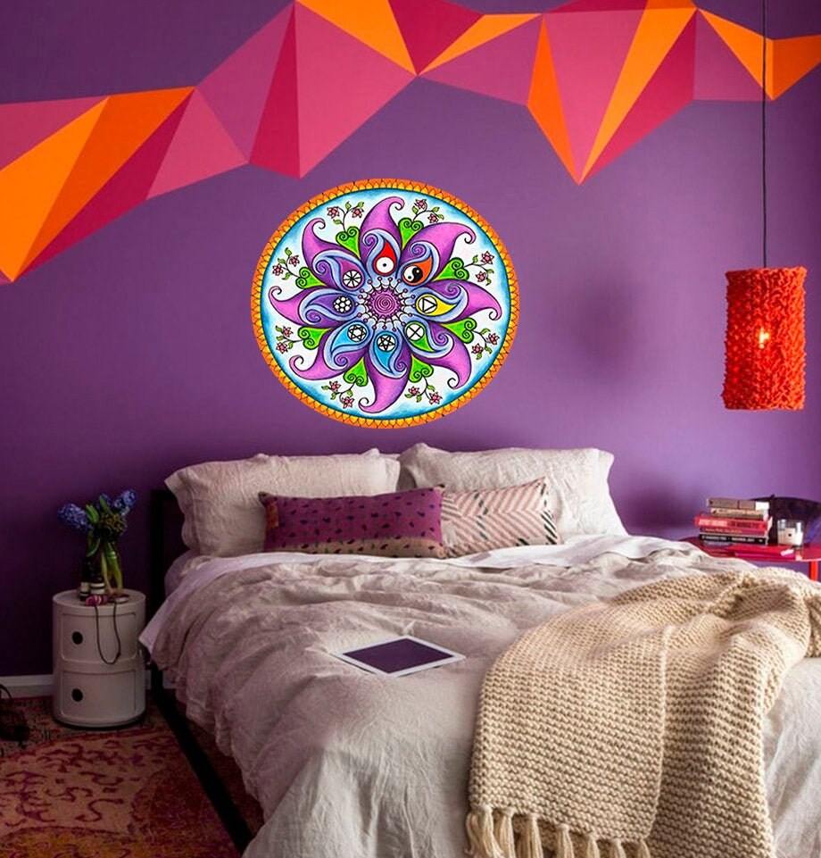 Yin Yang Mandala Decal, Yin Yang Mandala Sticker, Yin Yang Mandala Decor