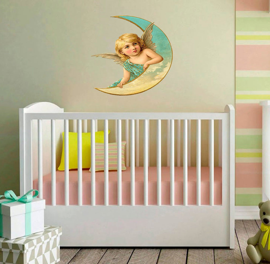 Cute Angel Decal, Cute Angel Sticker, Cute Angel Nursery Decor